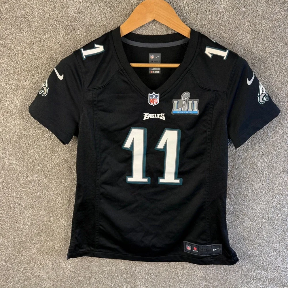 Nike Philadelphia‎ Eagles Carson Wentz Super Bowl LII Jersey Black Womens Medium